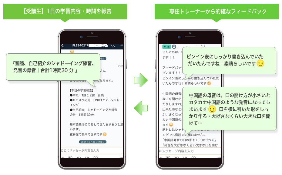 トレーナーと共に毎日の勉強を習慣化